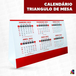 Calendário Triângulo de Mesa - Gráfica Madri Centro Palhoça SC