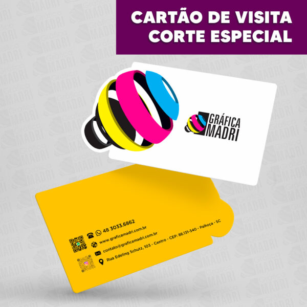 Cartão de Visita Corte Especial - Gráfica Madri Centro Palhoça SC -