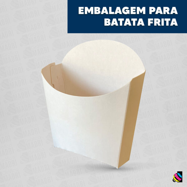 Embalagem para Batata Frita - Frente - Gráfica Madri Centro Palhoça SC -