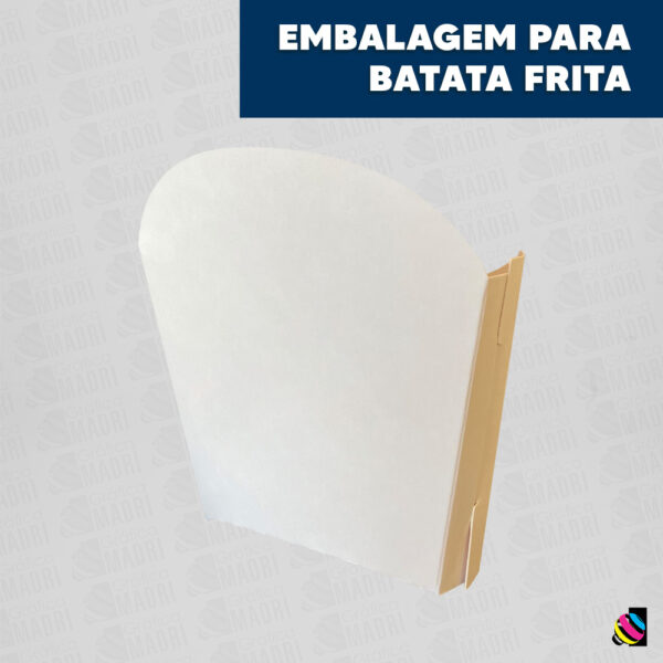 Embalagem para Batata Frita - Verso - Gráfica Madri Centro Palhoça SC -