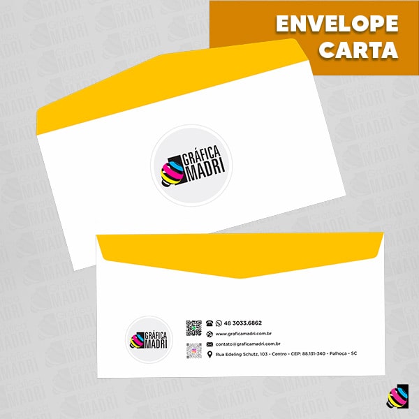 Envelope Carta Gráfica Madri Centro Palhoça