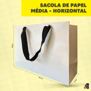 Sacola de Papel Média Horizontal - Gráfica Madri Centro Palhoça SC -