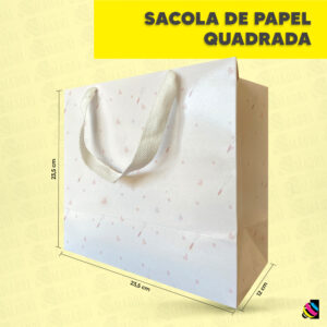 Sacola de Papel Quadrada - Gráfica Madri Centro Palhoça SC -