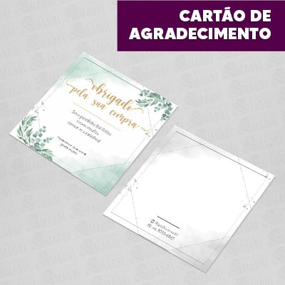 Cartão de Agradecimento - Gráfica Madri Centro Palhoça SC - Home