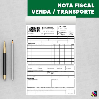 Nota Fiscal Venda Transporte - Gráfica Madri Centro Palhoça SC - Home