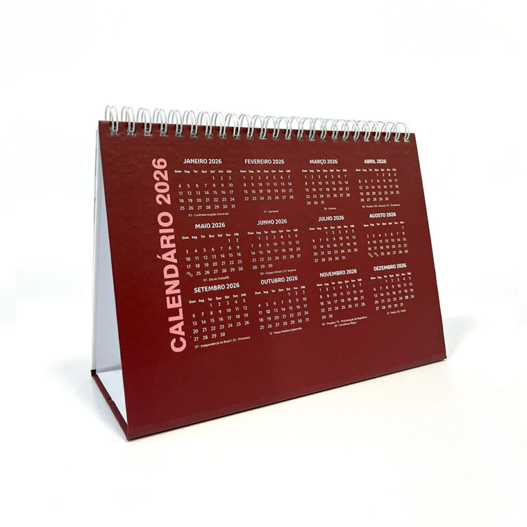Calendário de Mesa com Base Rígida - Calendário - Gráfica Madri - Impressão Offset - Palhoça - Florianópolis - 01
