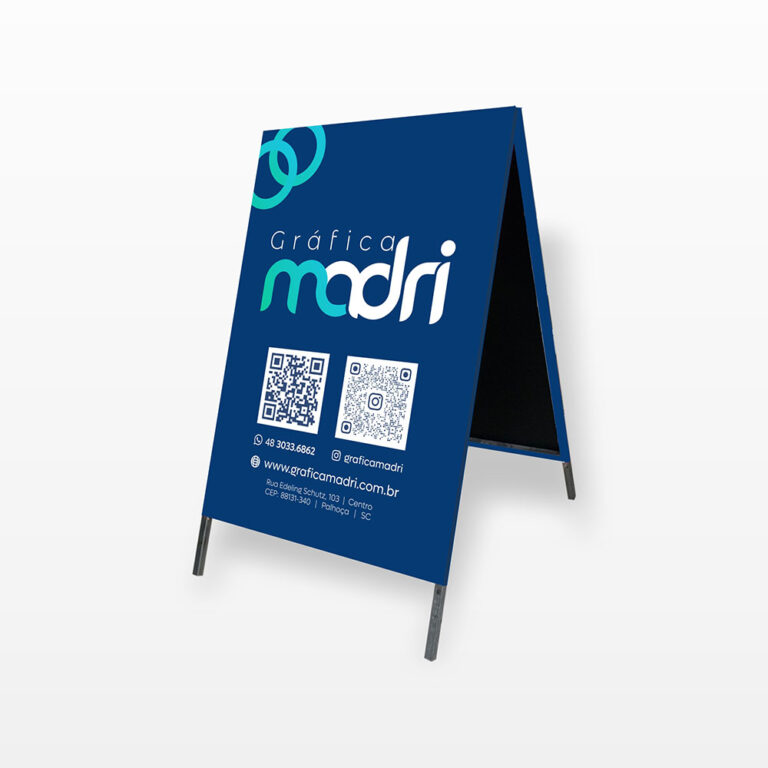 Cavalete de Ferro - Banner e Lona - Gráfica Madri - Impressão Digital - Palhoça - Florianópolis