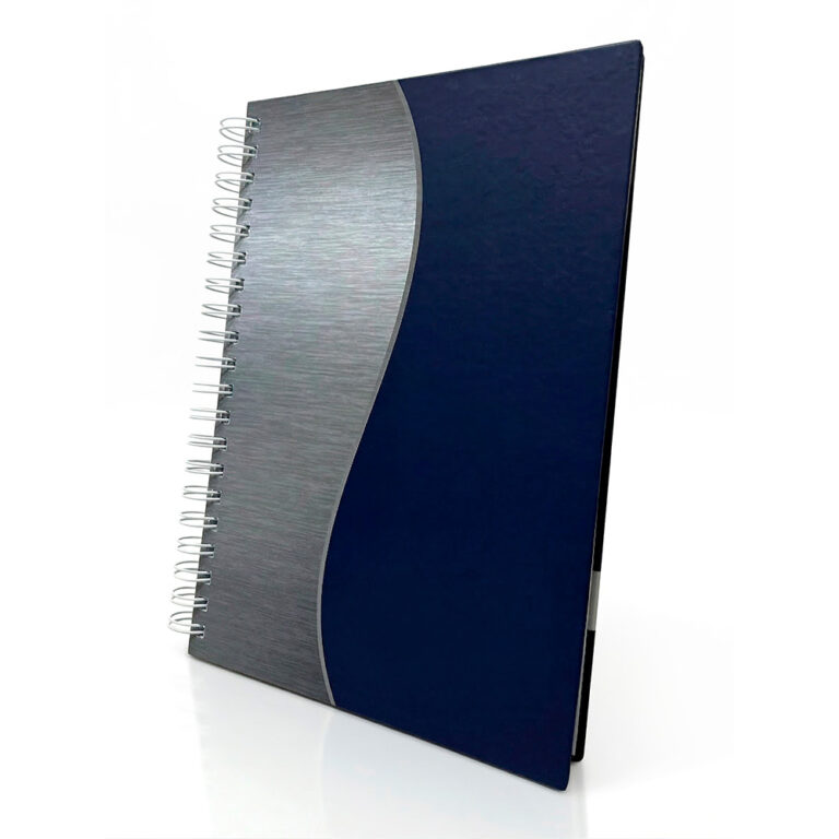 Caderno Personalizado Prata e Azul - Gráfica Madri - Impressão Offset - Florianópolis - Palhoça