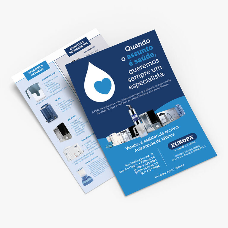 Panfleto 15x21 cm Personalizado - Folder, Flyer e Panfleto - Gráfica Madri - Impressão Offset - Palhoça - Florianópolis