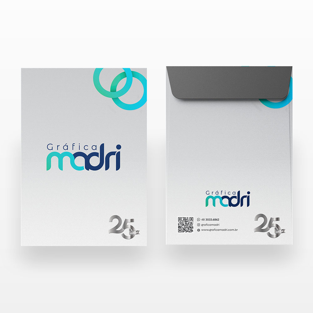 Envelope A4 Personalizado Saco 24x34 cm - Envelope - Gráfica Madri - Impressão Offset - Palhoça - Florianópolis